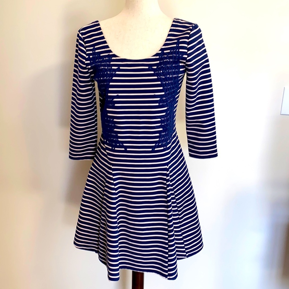 NWT Free People Blue & White Nautical Stripe Dress